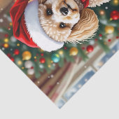 Papier Mousseline A Cute Festive Poodle Christmas (Détail)