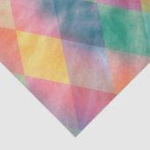 Papier Mousseline à damiers Arlequin Pale Arc-en-ciel Nom (Détail)
