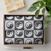 Papier Mousseline À damiers blanc noir Yin-yang Zen Block Imprimer (Cadeau)