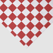 Papier Mousseline à damiers blanc rouge (Détail)