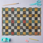 Papier Mousseline à damiers Confetti (Artisanat)