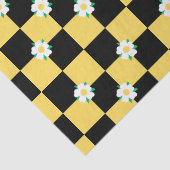 Papier Mousseline à damiers jaune blanc (Détail)