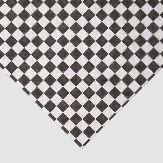Papier Mousseline À damiers noir et blanc (Détail)