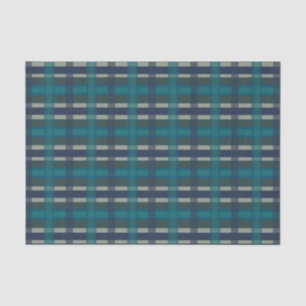 Papier Mousseline à damiers Plaid Bleu Vert Violet Et Turquoise
