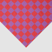 Papier Mousseline à damiers violet et rouge (Détail)
