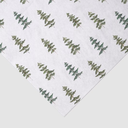 Papier Mousseline À feuillage persistant arbres motif (Détail)