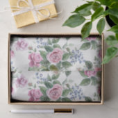 Papier Mousseline à la mode, roses, motif, chic minable, élégant, (Cadeau)