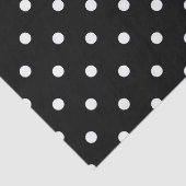 Papier Mousseline À petits pois noir et blanc classique (Détail)