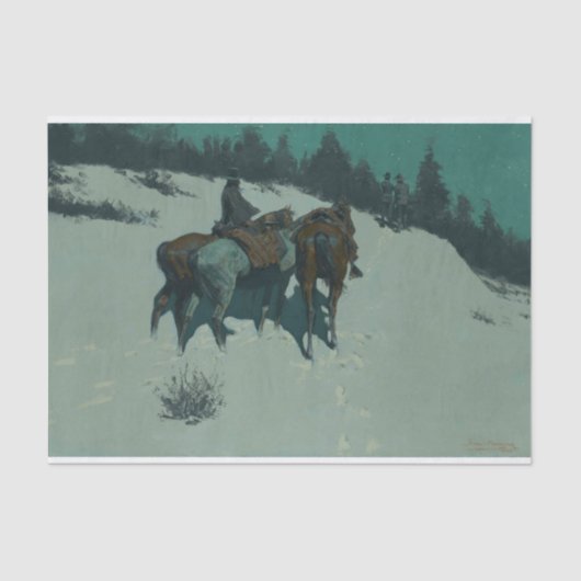 Papier Mousseline A Reconnaissance by Frederic Remington (Recto)