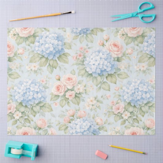 Papier Mousseline A Springy Floral Design #9 (Artisanat)