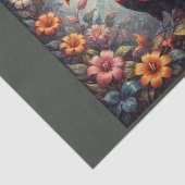 Papier Mousseline A tucan bird in the jungle with flowers (Détail)