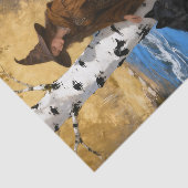 Papier Mousseline A Witch With Her Wolf Friends decoupage (Détail)