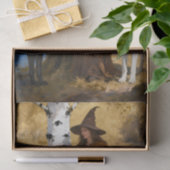 Papier Mousseline A Witch With Her Wolf Friends decoupage (Cadeau)