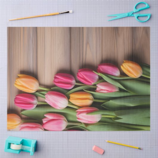 Papier Mousseline A Wood and Tulip Series Design #4 (Artisanat)