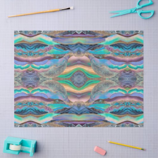Papier Mousseline Abalone Wave Decoupage Tissu Craft (Artisanat)