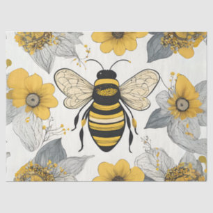 Papier Mousseline Abeille de la ferme Whimsical