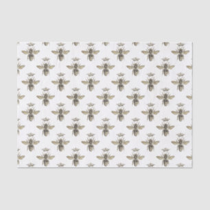 Papier Mousseline Abeille de miel de la Reine vintage avec Motif de