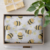 Papier Mousseline Abeille de miel et tournesol (Cadeau)