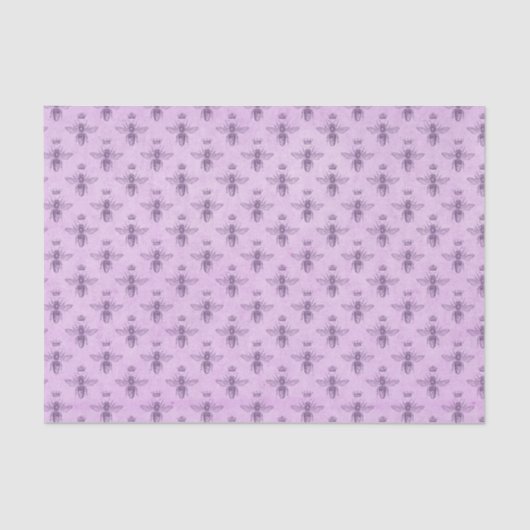 Papier Mousseline Abeille de reine rose (Recto)