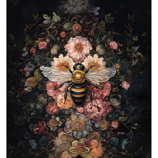 Papier Mousseline Abeille et fleur