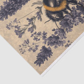 Papier Mousseline Abeille Sur Lavande 1 Papier Découpage (Détail)