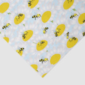 Papier Mousseline Abeille sur papier tissu à fleurs - Arrière - plan (Détail)