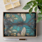 Papier Mousseline Abeille Sur Une Fenêtre En Verre Tiré (Cadeau)