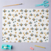 Papier Mousseline Abeilles de miel mignonnes et Fleurs sauvages flor (Artisanat)