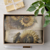 Papier Mousseline Abeilles de tournesol (Cadeau)