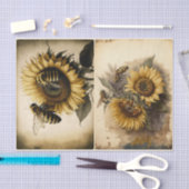 Papier Mousseline Abeilles de tournesol (Artisanat)