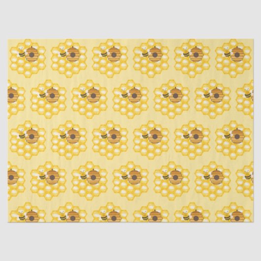 Papier Mousseline Abeilles et ruches (Recto)