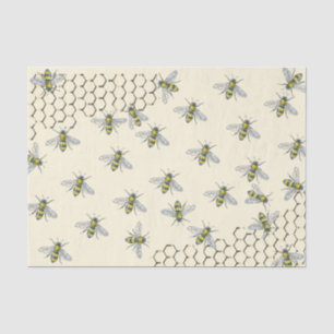 Papier Mousseline abeilles héraldiques britanniques et peigne de mie
