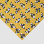 Papier Mousseline Abeilles stylisées en Provence Arrière - plan jaun (Détail)