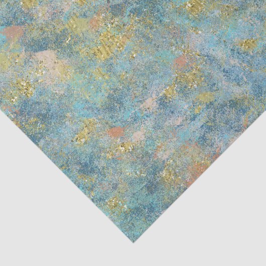 Papier Mousseline Abrégé sur bleu d'or (Détail)