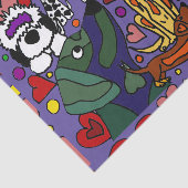 Papier Mousseline Abrégé sur drôle amour de chiens et de chats de (Détail)