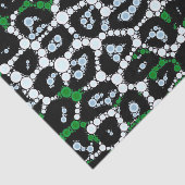 Papier Mousseline Abrégé sur vert cercle de guépard (Détail)