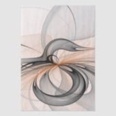 Papier Mousseline Abstract Anthracite Gray Sienna Modern Fractal Art (Recto)