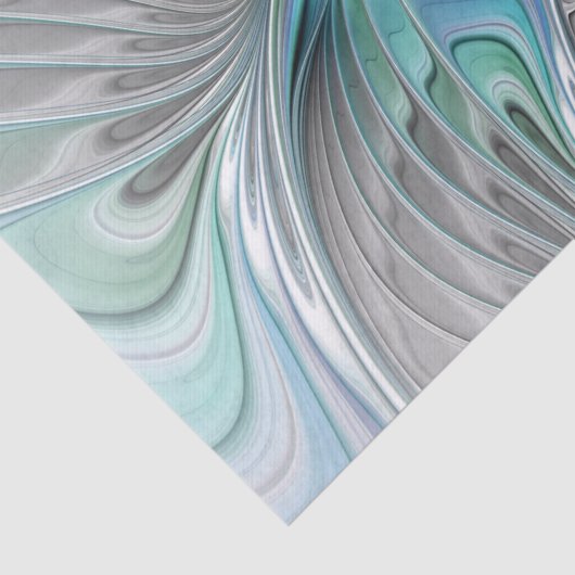 Papier Mousseline Abstract Blue Green Butterfly Fantasy Fractal Art (Détail)
