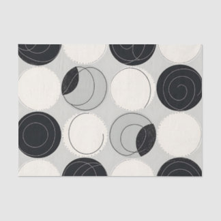 Papier Mousseline Abstract Circle Overlap Pattern