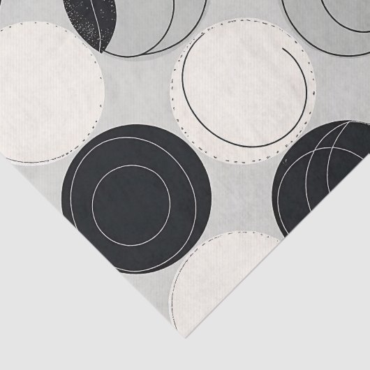 Papier Mousseline Abstract Circle Overlap Pattern (Détail)