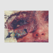 Papier Mousseline Abstract Face Mixed Media collage decoupage (Recto)