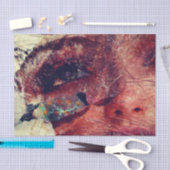 Papier Mousseline Abstract Face Mixed Media collage decoupage (Artisanat)