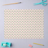 Papier Mousseline Abstract floral pattern with alternating designs (Artisanat)