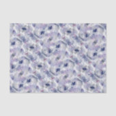 Papier Mousseline Abstract Floral Watercolor Pattern Lavender Blue (Recto)