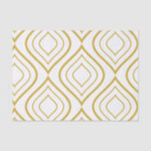 Papier Mousseline Abstract geometrical, white and gold (Recto)