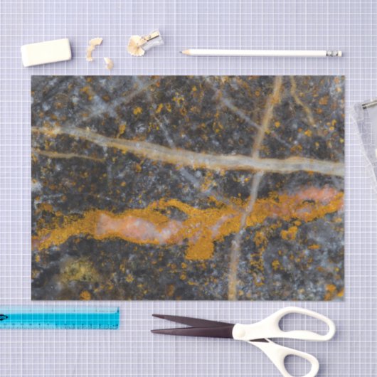 Papier Mousseline Abstract gold white lines rock texture (Artisanat)