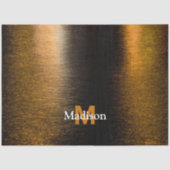 Papier Mousseline Abstract lights sea shiny bronzed Monogram (Recto)