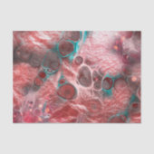 Papier Mousseline Abstract Red Teal Fluid Art Faux Foil Sparkling (Recto)