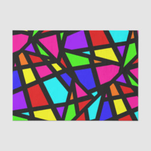Papier Mousseline Abstract Stained Glass