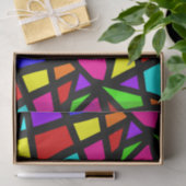 Papier Mousseline Abstract Stained Glass (Cadeau)